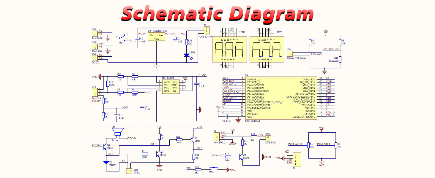 Diy Adjustable Pwm Signal Generator Voltage Current Tester Multifunctional Meter Soldering